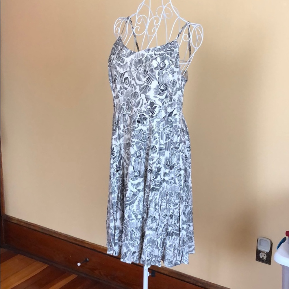 Spaghetti strap lined summer dress.
